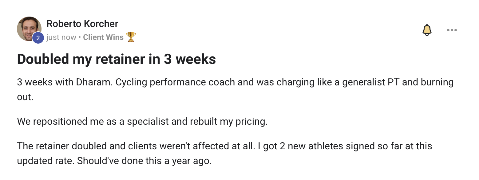 Roberto Korcher Testimonial